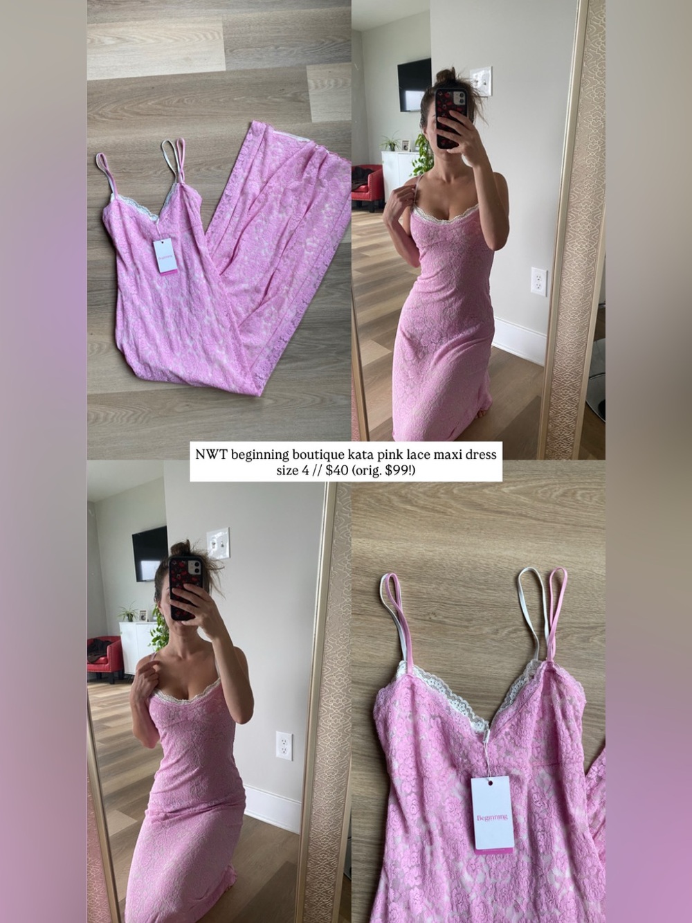 NWT beginning boutique dress size 4